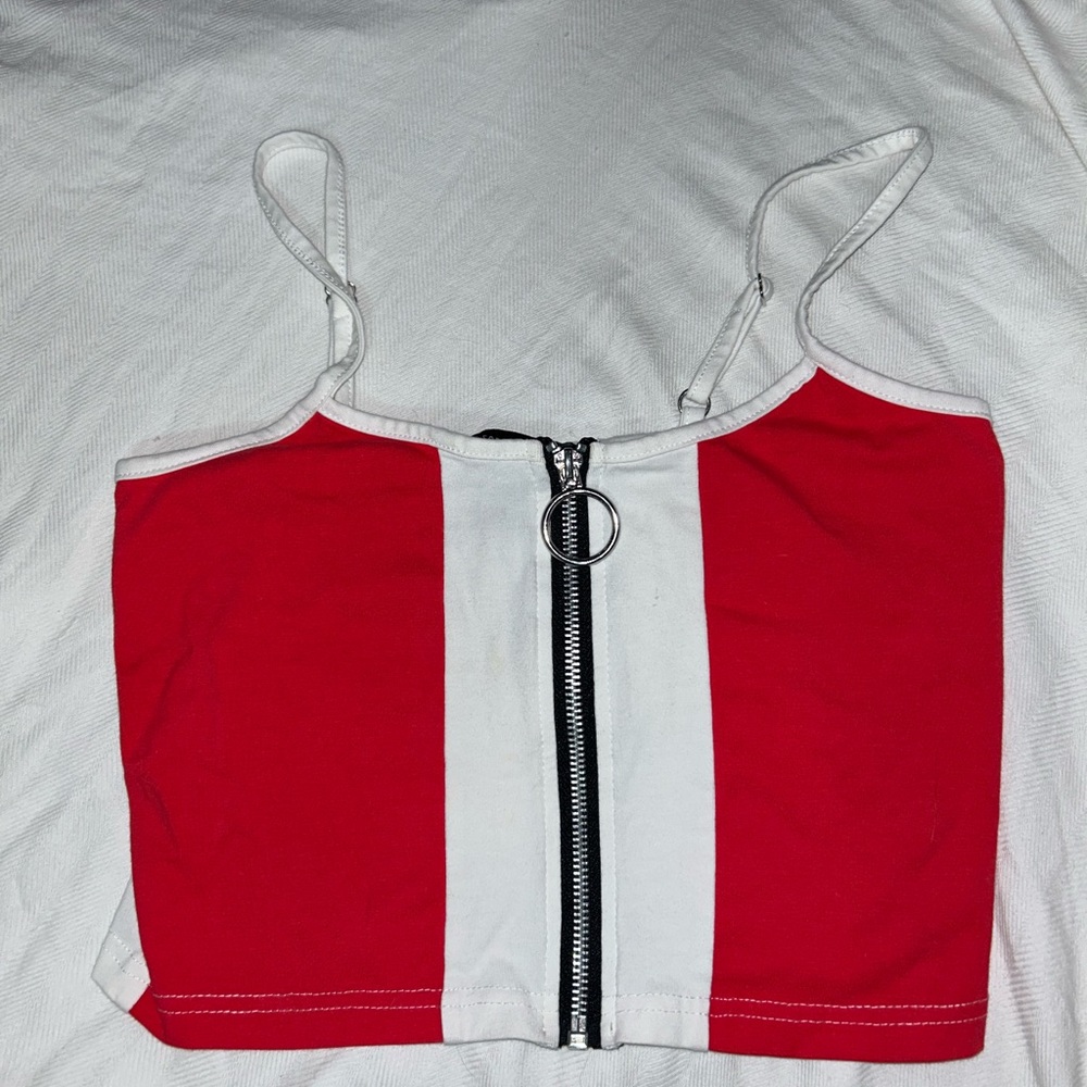 Forever 21 zip up crop top